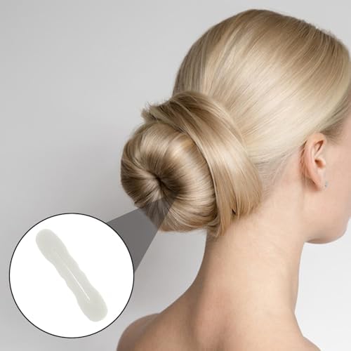 9 Pcs Hair Bun Maker Sponge Hair Buns Shaper Magic Snap Roll Sponge Curler Clips Foam Sponges Buns Hairs Styling Accessories Easy Bun Twister for Ballet French Twist Curly (White-8pcs) - Image 4