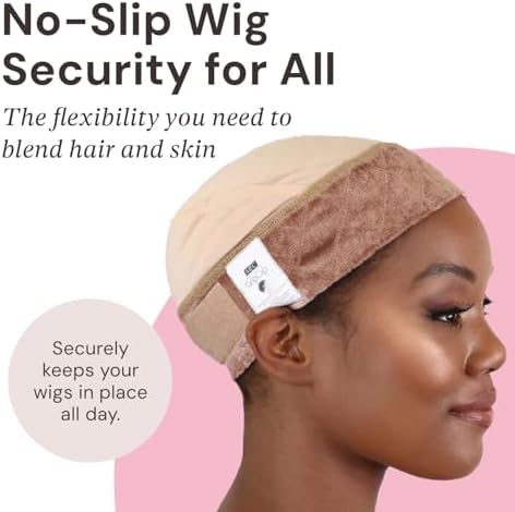 MILANO COLLECTION Ultimate Comfort GripCap, All-In-One Under Wig Cap for Women, Comfort Anti Slip Wig Band With Adjustable Closure, Nude, 1 Pack - Image 5