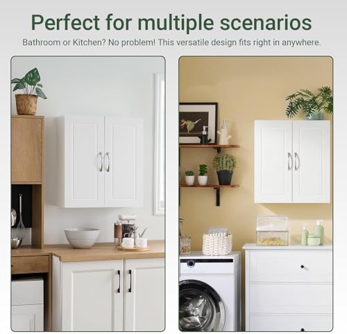 SoBuy Over Toilet Wall Mount Medicine Cabinet, Wall Size, White - Image 6