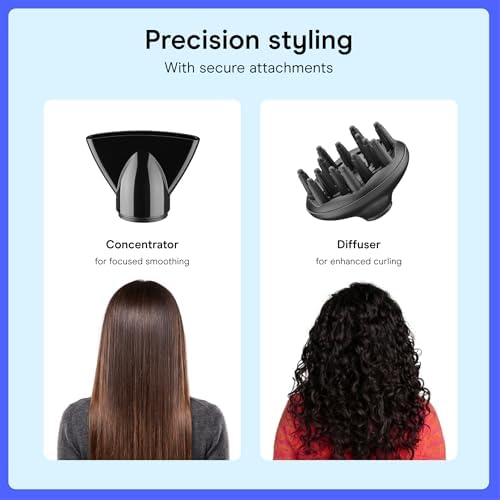 Conair InfinitiPRO Hair Dryer with Diffuser & Concentrator, 1875W, Black - Image 3
