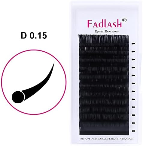 Eyelash Extension Supplies Classic Lash Extensions Mixed Tray Professional Black Eyelash Singles 0.10 0.15 0.20 0.25 Diameter Avalible (0.20-C, 19mm) - Image 2