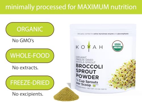 KOYAH - Organic Broccoli Sprout Powder, Freeze-dried: 36 Servings - Image 4