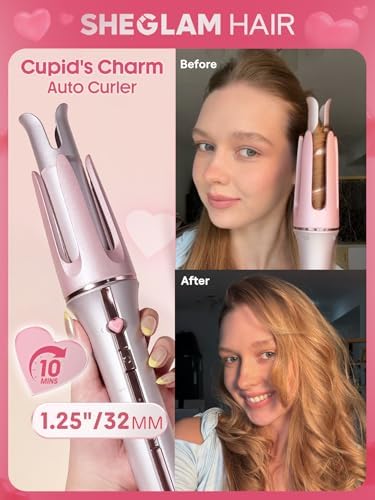 SHEGLAM Automatic Curling Iron (Pink, 1.25 inch) - Image 2