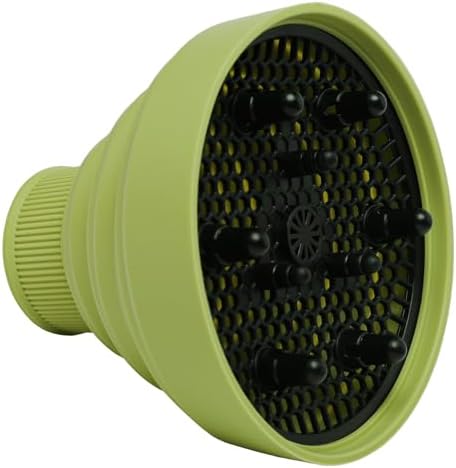 Universal Collapsible Hair Dryer Diffuser Attachment-Foldable Portable Travel and Easy Storage Hair Diffuser Fit Most Hair Dryers with Nozzle Diameter D-1.575Inch to 1.968 Inch (4-5cm)- Green - Image 2