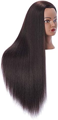 Hairingrid 26"-28" Mannequin Head Synthetic Fiber Hair Training Manikin - Image 3