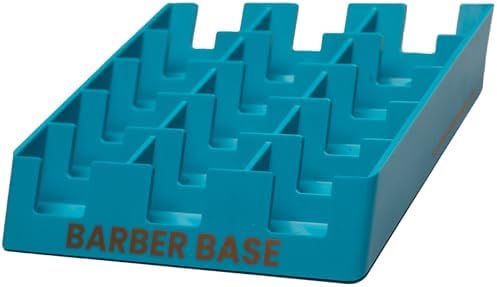 The Barber Base 15 Slot Clipper Blade Tray (Blue) by Unknown