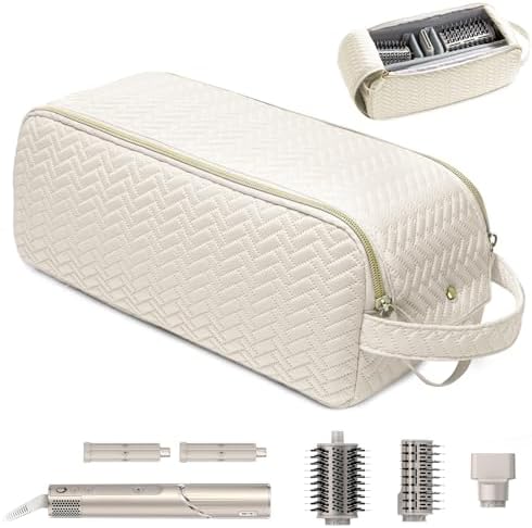 Large Hair Tools Travel Bag Compatible with Shark FlexStyle, Revlon & Dyson | Hair Dryer Brush Organizer, Flat Iron, Curling Iron, Makeup & Cosmetic Bag for Travel Essentials by BestGiftforHer