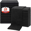 FIXSMITH Salon Towels 24 Pack, Black Microfiber Hair Towels (16 x 27 in) by FIXSMITH