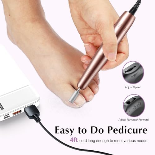 COSLUS C40 Electric Nail Drill Professional, Precise Speed Dial, Golden - Image 5