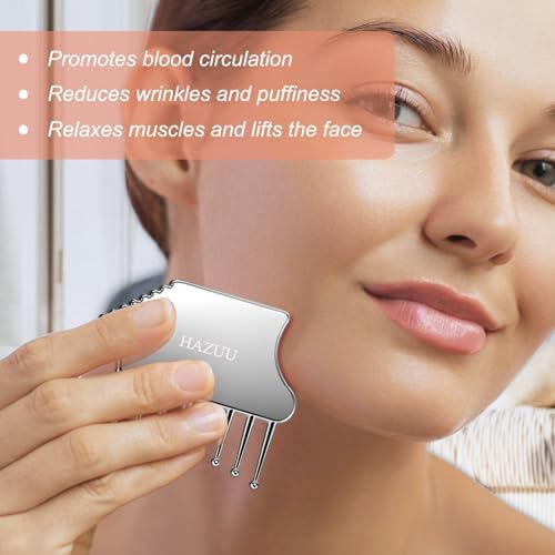 Portable Stainless Steel Scalp Massager - Guasha Scraping Tool for Head, Neck, Shoulders, Legs & Arms - Ideal for Soothing Relief (Comb Shape) - Image 4