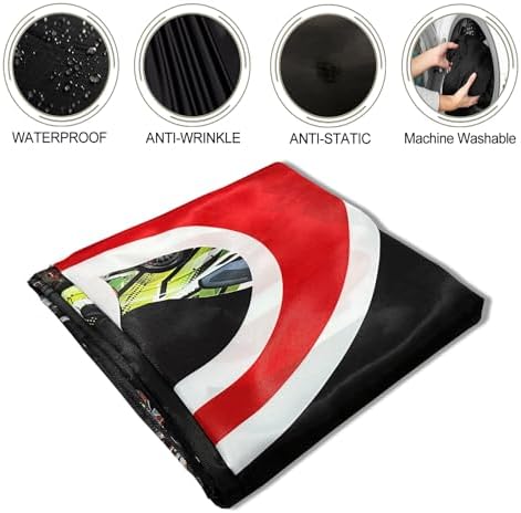Barber Cape for Men Professional Hair Cutting Salon Cape with Snaps Waterproof Hairdressing Styling Cape Gown Apron- 63”× 56”(Racing Cars), Black - Image 5