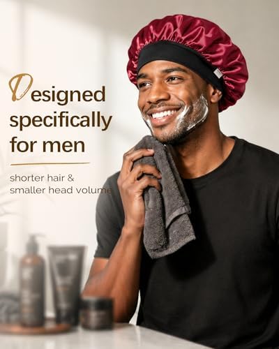 YANIBEST Small Satin Bonnet for Men, Hair Bonnet for Short Hair Waves - Image 4
