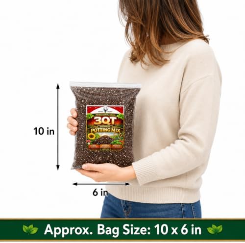 Potting Mix Soil 3 QT for Indoor Plants & Outdoor Gardening – Seed Starter Soil, All Purpose Planting Mix – Moisture Retaining, Fast Draining Soil for Seeds, Herbs, Flowers & Vegetables - Image 2