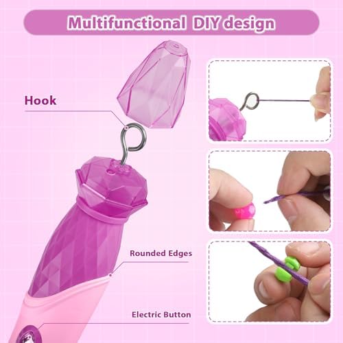 Yoloflix Hair Salon Toys for Girls, Automatic Hair Braiding Machine & Rope Braider with Accessories, Kids Hair Styling Tool, Christmas & Birthday Gifts Toys for Girls - Image 5