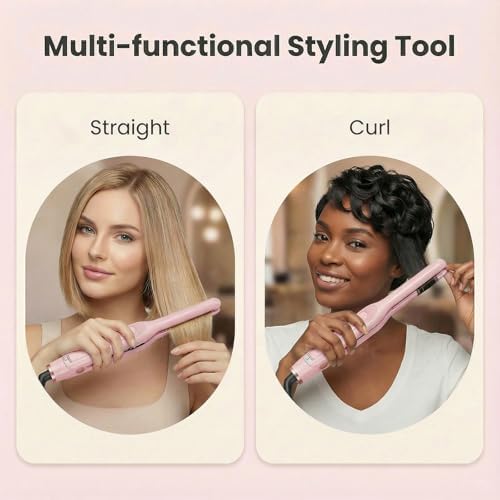 SAOSA Mini Pencil Flat Iron for Short Hair - 0.3" Ultra-Thin Hair Straightener & Curler, 9 Temp (190°F-430°F), Ceramic Tourmaline, Fast 30s Heat Up, Travel Kit with Pouch & Glove, Dual Voltage - Image 7