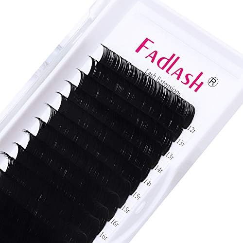 Eyelash Extension 0.15 D Curl 16 Rows Mix-12-20mm Classic Lash Extensions Optinal Thickness 0.10/0.15/0.20/0.25 C/D Curl Mix 8-16mm|12-20mm Silk Lashes Extension (0.15-D, 12-20mm) by FADLASH