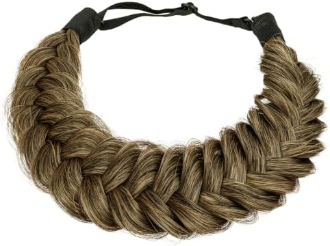 Synthetic Hair Braided Headband Classic Wide Strands Wedding Disorderly Fluffy Braids Wig Band Women Beauty Accessory - Image 2