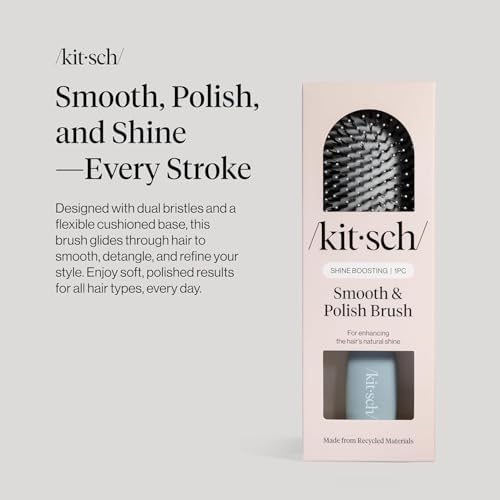 Kitsch Smooth & Polish Hair Brushes For Women and Men - Haze Blue - Image 2