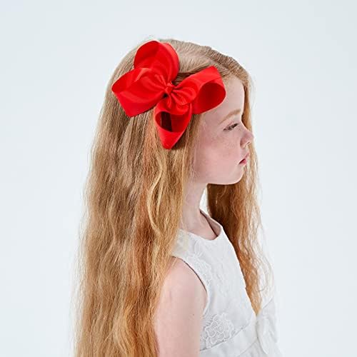 25PCS Big 6 Inch Hair Bows for Girls Grosgrain Ribbon Toddler Hair Accessories with Alligator Clips for Toddlers Baby Girls Kids Teens - Image 2