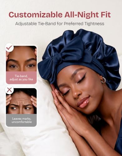 EverFoams Satin Curly Hair Bonnet for Sleeping Anti-Frizz - Image 5