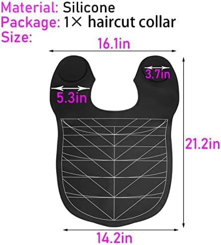 XDONEF Hair Cutting Guide Collar Silicone Waterproof Cutting Cape for Hair Stylist Hair Cutting Mat for Shoulders Hair Cut Mat with Guidelines Weighted Neck Wrap for Salon Home Large - Image 6