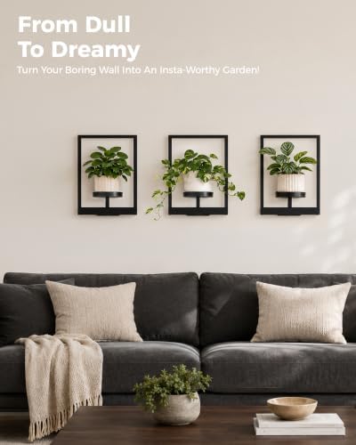 Bamworld Hanging Planters for Indoor Plants Wall Decor Living Room - Image 3