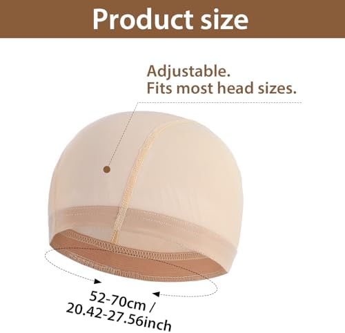 Tucnoeu 2 Pack Wig Caps to Hold Wig in Place - Elastic, Breathable, and Soft Wig Liner Caps for Hair Loss and Chemotherapy (Beige) - Image 2