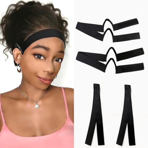 2Pcs Double-Sided C-Shaped Ear Cut Out Wig Melting Band for Lace Front melting, Ear Free Painless adjustable Wig Band for Laying Edges by PrudenpHair