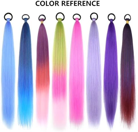 2 Pc Blue Ponytail Extension 26'' Long Braided Ponytail Extension for Women - Image 6