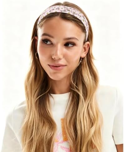 Cute Pink Coquette Floral Headbands Head Bands for Women Girls - Image 2