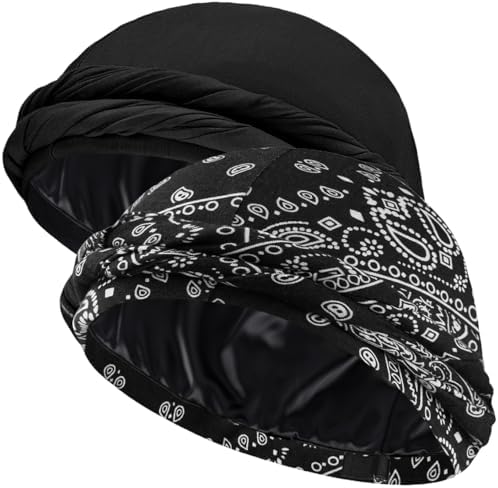 Ababalaya Upgraded Satin Lined Halo Turban Wave Cap by Ababalaya