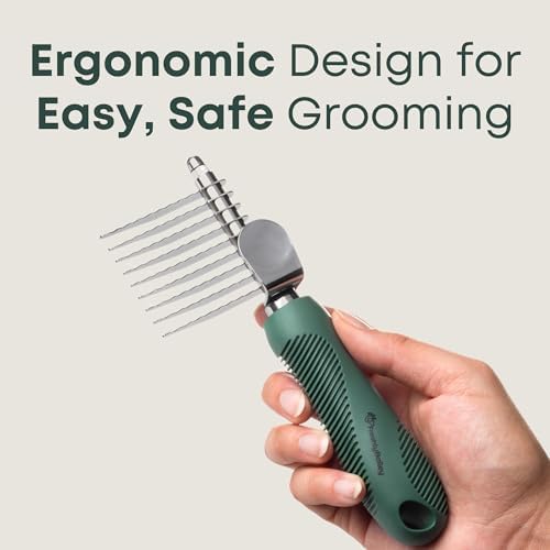 Dematting Comb for Dogs - Serrated Mat Remover for Curly Coats - Image 6