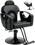 Salon Chair for Hair Stylist Reclining Barber Chair for Home Barbershop by GRATIVIAOFFICIAL