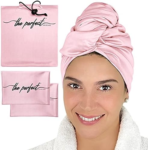 THE PERFECT HAIRCARE Microfiber Hair Plopping Towel Set – Super Absorbent Anti-Frizz Hair Drying Wrap + 2 Curl Scrunching Towels – Fast Drying, Lightweight Wrap for Women, Girls & All Hair Types by THEPERFECTHAIRCARE