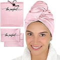 THE PERFECT HAIRCARE Microfiber Hair Plopping Towel Set – Super Absorbent Anti-Frizz Hair Drying Wrap + 2 Curl Scrunching Towels – Fast Drying, Lightweight Wrap for Women, Girls & All Hair Types by THEPERFECTHAIRCARE