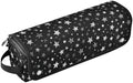 Hair Tools Travel Bag with Heat Resistant Mat 2-in-1 Hot Tools Travel Bag Organizer Flat Curling Iron Travel Case for Straightener Sparkly Silver Stars by WelcometoElliTarr