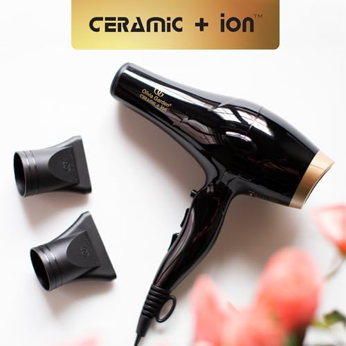 Olivia Garden 1875W Ceramic + Ion Professional Hair Dryer for Men and Women - Fast Drying Blow Dryer - Powerful Ionic Generator - 3 Heat Settings - With 2 Nozzles and Storage Bag - Image 5