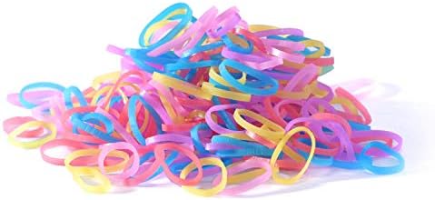 Youxuan Kids Elastics No Damage Colored Hair Bands Fashion Girls Hair Ties 1000 Count Small Size - Image 3