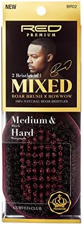 Red Premium 2 Bristles In 1 Body Mixed Club Boar Brush X BowWow (Medium&Hard) - Image 4