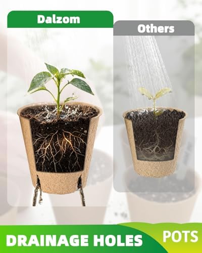 LWWTBS 3.15" Peat Pots 60Pcs Biodegradable Pots for Seedlings - Image 5