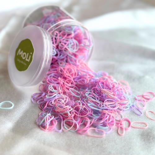 1500 PCS Toddler Baby Infant Mini Thin Gentle Hair Elastics Ties Soft Rubber Bands for Thin Fine Hair Baby Girl (SingleColor - Black) - Image 5
