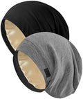 2Pcs Satin Lined Bonnet for Sleeping for Women Men by DUOMODRAGON