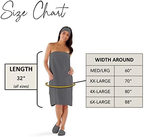 Boca Terry Towel Wrap for Women, 100% Cotton Spa Bath Wrap with Snaps - Image 4