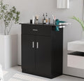 OmySalon Salon Station Barber Storage Cabinet, Free Standing Beauty Hair Stations, Beauty Salon Spa Equipment Hair Styling Utility Unit with 1 Drawers, 1 Storage Cabinet, 6 Hair Dryer Holders, Black by OmySalon