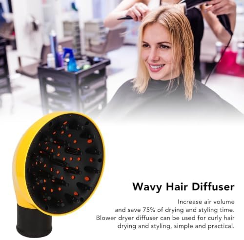Hair Dryer Diffuser Attachment, ABS Blow Dryer Diffuser for Curly Hair Drying and Styling, Yellow, 7.87 x 6.10 in - Image 5