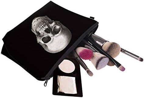 Deanfun Cosmetic Bag for Women, Skull 3D Printed Black Cool Makeup Bags Waterproof Travel Storage Toiletry Bag Accessories Gifts(hzb-42) - Image 4