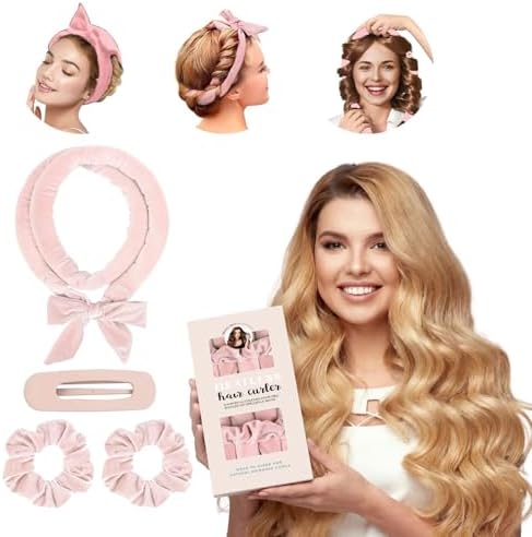 Heatless Curls Overnight, Heatless Hair Curlers to Sleep in, Pink by Ihrlpxkc