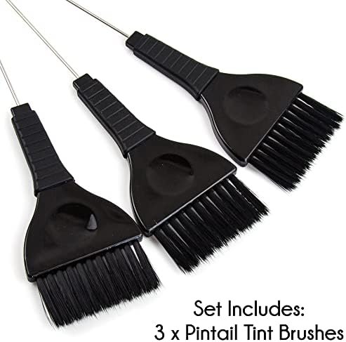 Pintail Hair Dye Brushes - 3 Tint Brushes - Hair Color Pin Tail Color Brush - Image 2