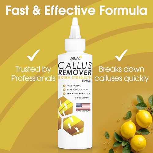 DeEnti Callus Remover for Feet, Foot Callus Remover Gel, 8oz Lemon Scent - Image 2