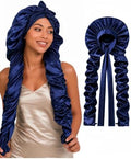 Double Layer Slik Like Satin Bonnet, 33-43" XXL Bonnet for Braids Long Hair by Kemispary